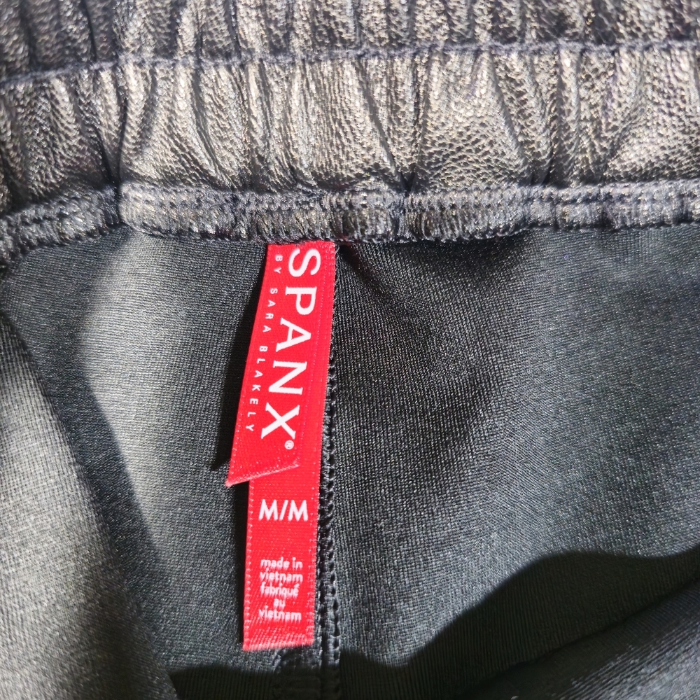 Spanx Faux Leather Brown Jogger Size M - Picture 8 of 11